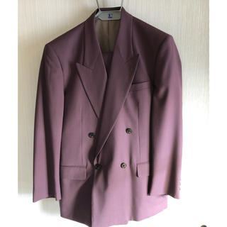パープル　スーツ　ダブル　紫(セットアップ)