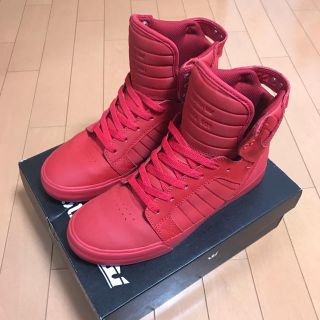 スープラ(SUPRA)のSUPRA SKYTOP RED US9 日本未発売(スニーカー)