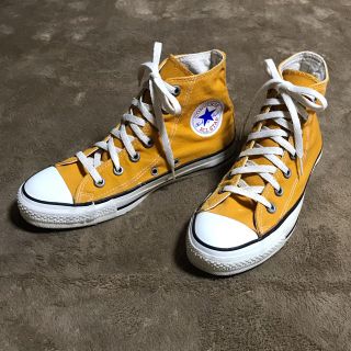 コンバース(CONVERSE)のコンバース　マスタードイエローハイカットスニーカー　24.5cm(スニーカー)