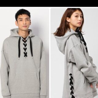 エルエイチピー(LHP)のDANKE SCHON Lace-Up,Hoodie レースアップパーカー(パーカー)