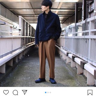 コモリ(COMOLI)のYOKE TOKYO CUT-OFF 1TUCK WIDE TROUSERS(スラックス)