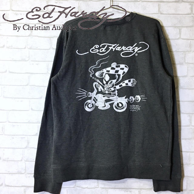 Ed Hardy(エドハーディー)の【Ed Hardy】エドハーディトレーナー カットソー スウェット/Lサイズ メンズのトップス(スウェット)の商品写真