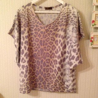 ゴア(goa)の着画あり＊未使用レオパ柄ドルマン(カットソー(半袖/袖なし))