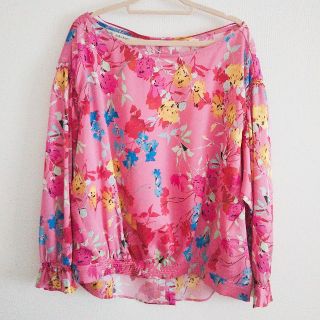 ザラ(ZARA)のZARA BASIC 花柄トップス(カットソー(長袖/七分))