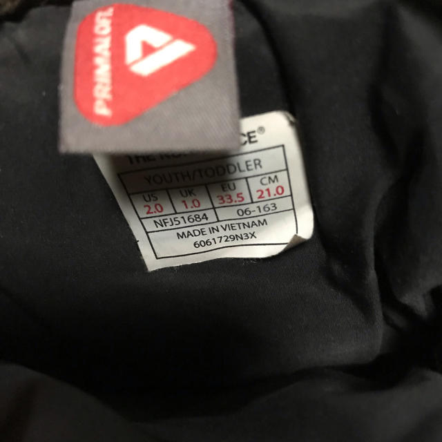 THE NORTH FACE(ザノースフェイス)のノースフェイス カモフラ柄ヌプシブーツ 21センチ キッズ/ベビー/マタニティのキッズ靴/シューズ(15cm~)(ブーツ)の商品写真