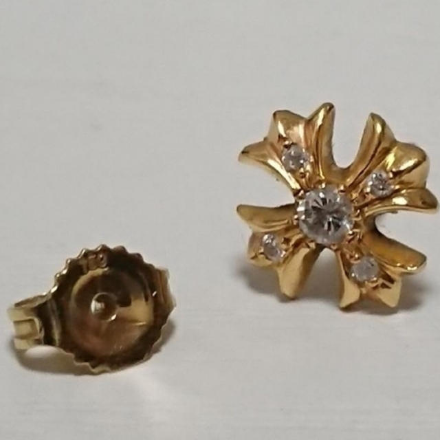 新品即決 Chrome Hearts - クロムハーツ スタッドピアス 22k 5p クロス