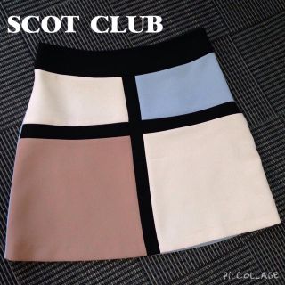 スコットクラブ(SCOT CLUB)のSCOT CLUB配色ミニスカート(ミニスカート)