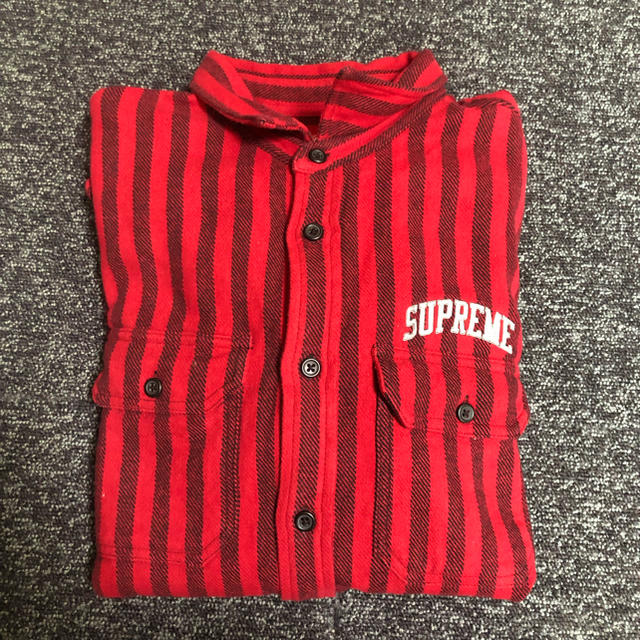 Supreme Stripe Heavyweight Flannel ネルシャツ