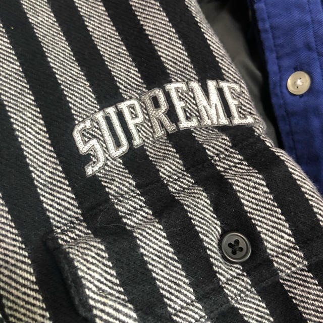 Supreme Stripe Heavyweight Flannel ネルシャツ
