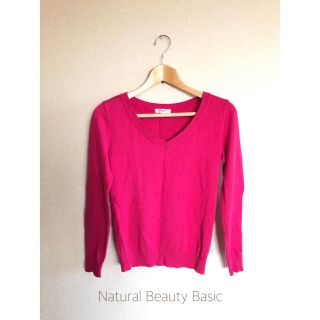 エヌナチュラルビューティーベーシック(N.Natural beauty basic)のNatural Beauty Basic ニット　ピンク(ニット/セーター)