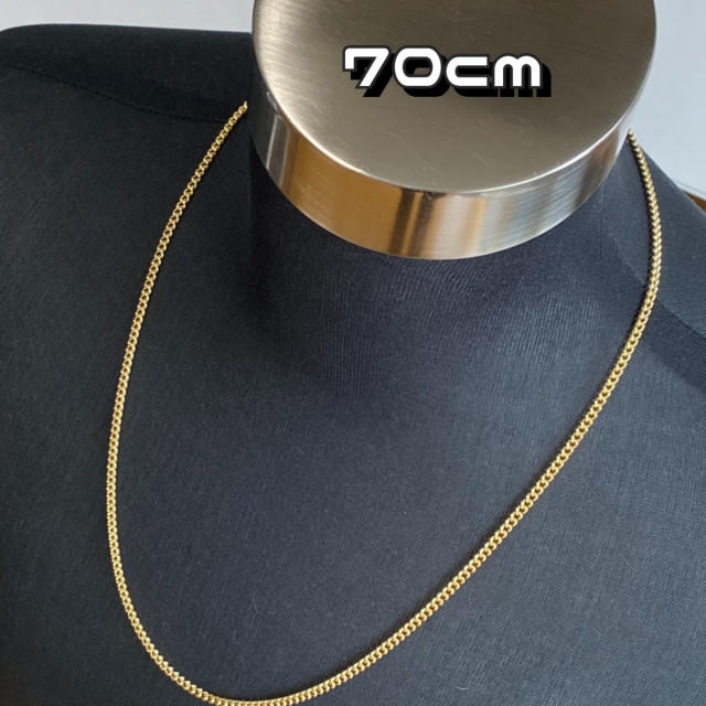 ゴールド ロングチェーンネックレス 70cm メンズ ネックレス アクセサリーの通販 By Accessory V S Shop ラクマ