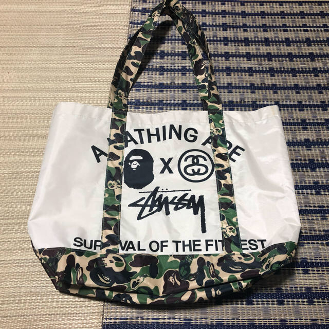 A BATHING APE - stussy × bape コラボ バッグの通販 by ボーダー's shop｜アベイシングエイプならラクマ