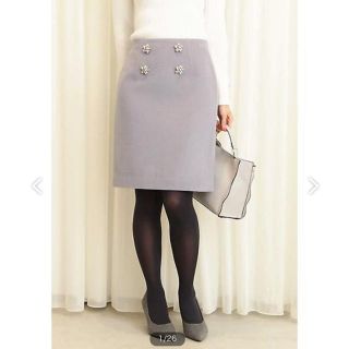 プロポーションボディドレッシング(PROPORTION BODY DRESSING)の2018AWプロポほぼ新品＊ビジュータイトスカート(ひざ丈スカート)