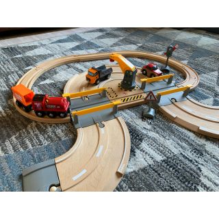 ブリオ(BRIO)のBRIO 木製レール Rail & Road Crane Set(知育玩具)