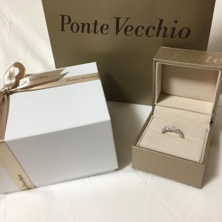 ポンテヴェキオ(PonteVecchio)のおまけあり♡ポンテヴェキオ★ K18WGダイヤモンドリング ♯11 お花モチーフ(リング(指輪))