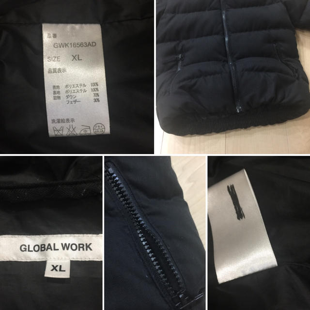 GLOBAL WORK(グローバルワーク)の【ケルティ様専用】GLOBAL WORK  ダウンジャケット XL ブラック キッズ/ベビー/マタニティのキッズ服男の子用(90cm~)(ジャケット/上着)の商品写真