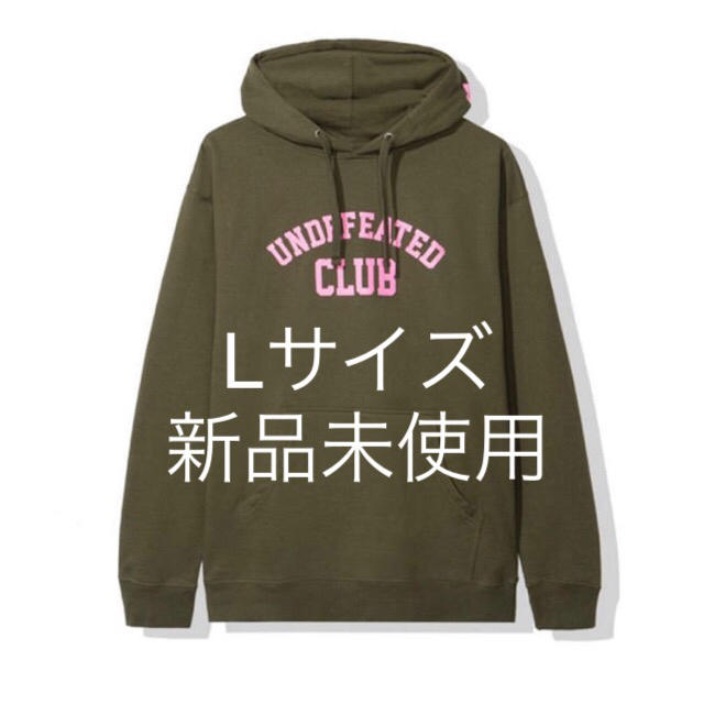 anti social social club パーカー UNDEFEATEDカーキサイズ