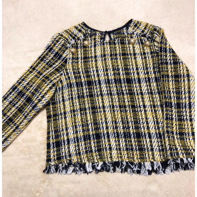 ZARA(ザラ)のzara☆ツイードトップス レディースのトップス(カットソー(長袖/七分))の商品写真