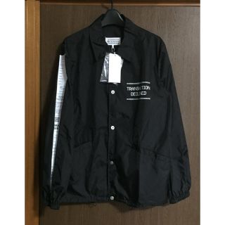 マルタンマルジェラ(Maison Martin Margiela)の黒46新品60%off メゾンマルジェラ プリント コーチジャケット 18AW(ブルゾン)