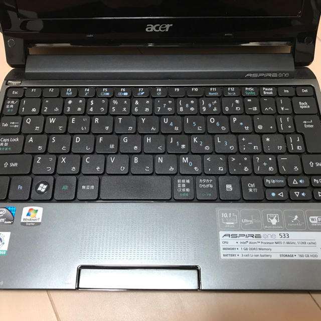 Acer(エイサー)のacer / aspire one 533 Windows7【k.j様用】 スマホ/家電/カメラのPC/タブレット(ノートPC)の商品写真