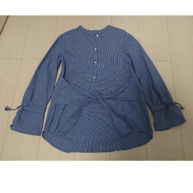 ZARA(ザラ)のZARA ストライプシャツ キッズ/ベビー/マタニティのキッズ服女の子用(90cm~)(ブラウス)の商品写真