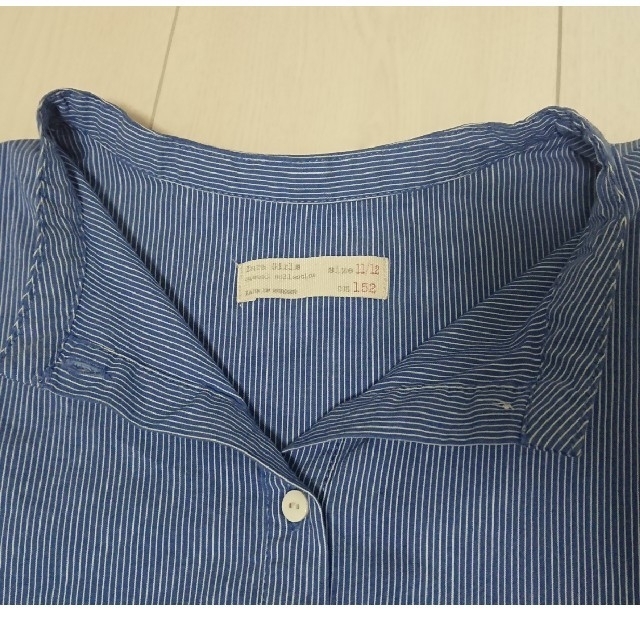 ZARA(ザラ)のZARA ストライプシャツ キッズ/ベビー/マタニティのキッズ服女の子用(90cm~)(ブラウス)の商品写真