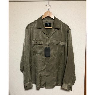 アンユーズド(UNUSED)の17AW bukht OPEN COLLAR SHIRT サイズ2 カーキ(シャツ)