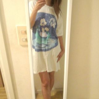 ディズニー(Disney)の恋するミッキー♡でかTシャツ(ミニワンピース)