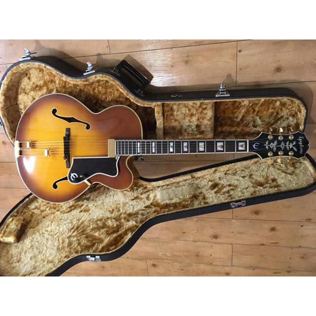 Epiphone(エピフォン)の希少日本製エピフォンエンペラー90年製寺田楽器メイドフローティングピックアップ 楽器のギター(エレキギター)の商品写真