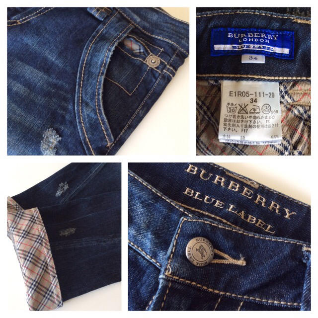 BURBERRY BLUE LABEL(バーバリーブルーレーベル)のBURBERRY BLUE LABEL⭐️ダメージ デニム/ジンーズ レディースのパンツ(デニム/ジーンズ)の商品写真