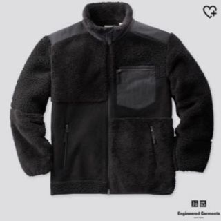 エンジニアードガーメンツ(Engineered Garments)のエンジニアガーメンツ　ユニクロ　フリースジャケット　黒　L(ブルゾン)