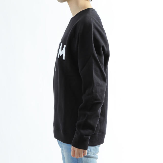 MSGM メンズ トレーナー ペイントロゴ MM104 Mサイズ BLACKスウェット