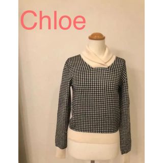 クロエ(Chloe)の【美品】Chloe 千鳥柄ニット(ニット/セーター)