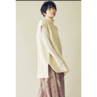 アングリッド(Ungrid)のyuko1234様専用 ungrid ボトルネックノースリケーブルニット (ニット/セーター)