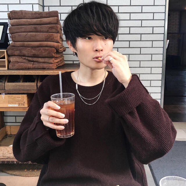 YOKE 7G OVERSIZED HALF CARDIGAN C/N BRN お手ごろ価格 onica.rs
