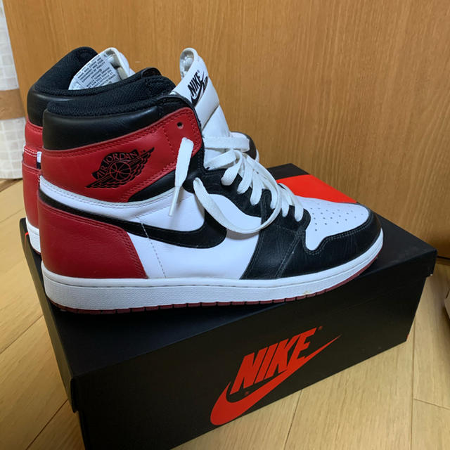 NIKE - air jordan1 つま黒 black toe ジョーダン1 の通販 by えー's ...