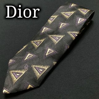 ディオール(Dior)のディオール ロゴトライアングル ブラック ネクタイ A101-P17(ネクタイ)