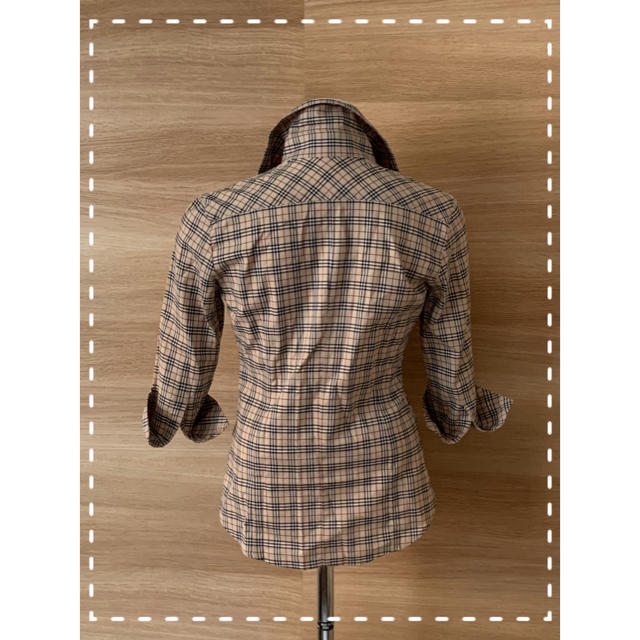 BURBERRY BLUE LABEL(バーバリーブルーレーベル)の【美品】Burberry バーバリーブルーレーベル 七分シャツ　36 レディースのトップス(シャツ/ブラウス(長袖/七分))の商品写真