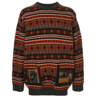 カラー(kolor)の19AW kolor PATCHWORK FAIR ISLE SWEATE(ニット/セーター)