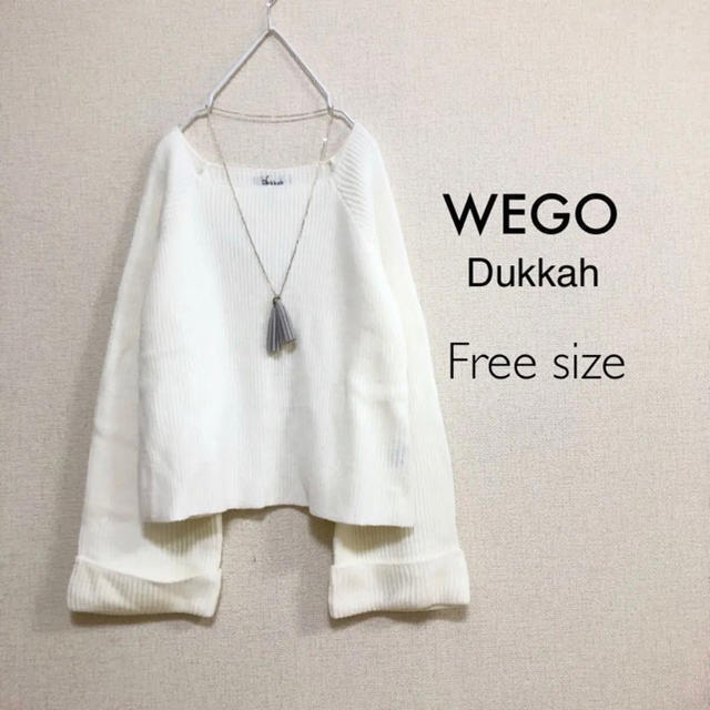 WEGO(ウィゴー)のWEGO Dukkah⭐️新品⭐️ワイドスリーブニット オフホワイト レディースのトップス(ニット/セーター)の商品写真