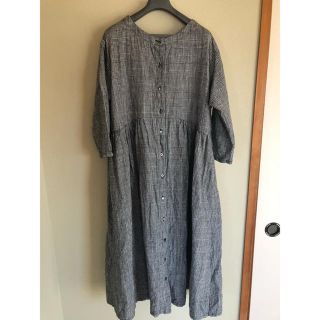 ネストローブ(nest Robe)のネストローブ  リネングレンチェック2wayワンピース(ロングワンピース/マキシワンピース)