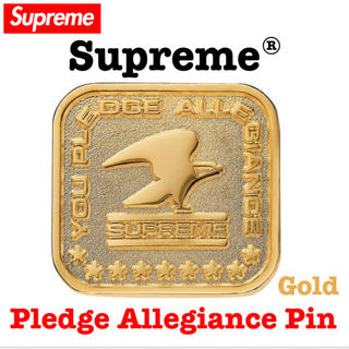 シュプリーム(Supreme)の完売‼️ Supreme Pledge Allegiance Pin 金 新品(その他)