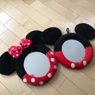 ディズニー(Disney)のミッキー&ミニー 壁掛けミラー(壁掛けミラー)