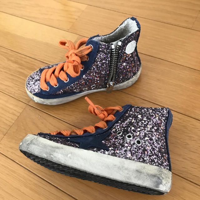 GOLDEN GOOSE(ゴールデングース)の美品 ゴールデングース ハイカット スニーカー ベビー キッズ 15cm 箱あり キッズ/ベビー/マタニティのキッズ靴/シューズ(15cm~)(スニーカー)の商品写真