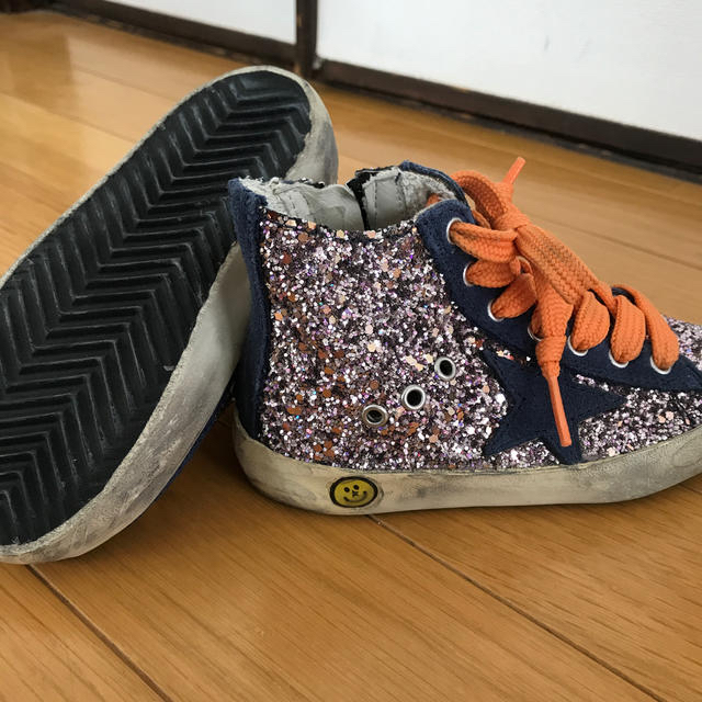 GOLDEN GOOSE(ゴールデングース)の美品 ゴールデングース ハイカット スニーカー ベビー キッズ 15cm 箱あり キッズ/ベビー/マタニティのキッズ靴/シューズ(15cm~)(スニーカー)の商品写真