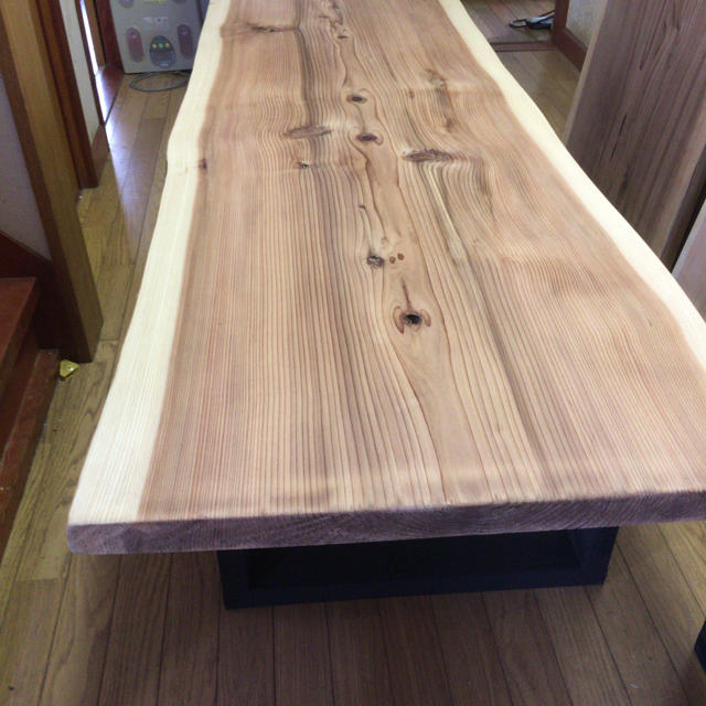 机/テーブル大幅値下げ☆大特価 銘木 W185サイズ 天然 一枚板ダイニングローテーブル