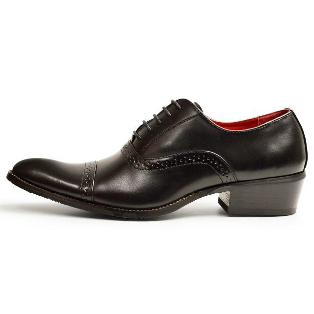 【新品】ビジネスシューズ メンズ 革靴 ストレートチップ 黒 24.5~28cm メンズの靴/シューズ(ドレス/ビジネス)の商品写真