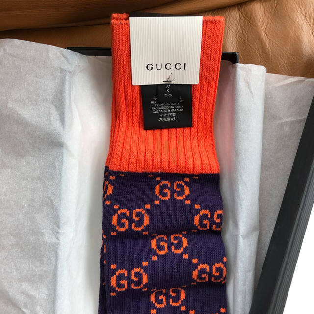 Gucci(グッチ)のGUCCI  グッチ　GGパターン　ハイソックス メンズのレッグウェア(ソックス)の商品写真