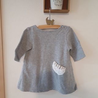 シップスキッズ(SHIPS KIDS)のSHIPS ♡80㎝♡裏起毛ワンピース【美品】(ワンピース)