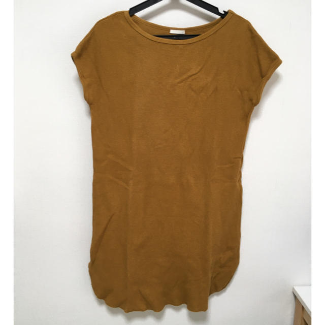 GU(ジーユー)のGU ワッフルロングT 半袖 レディースのトップス(Tシャツ(半袖/袖なし))の商品写真